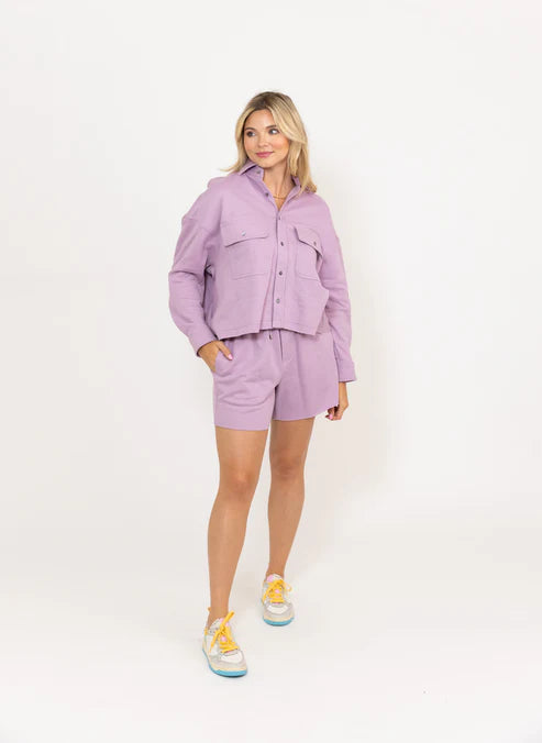Solid French Terry Tie Short