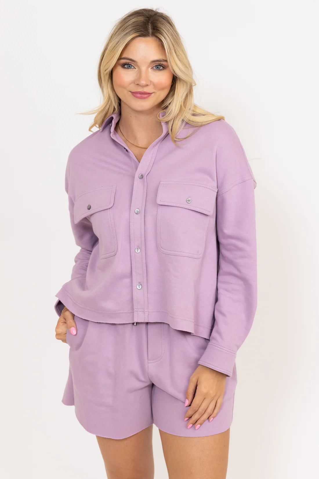 Solid French Terry Pocket Top