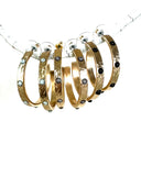 Gray stone hoops