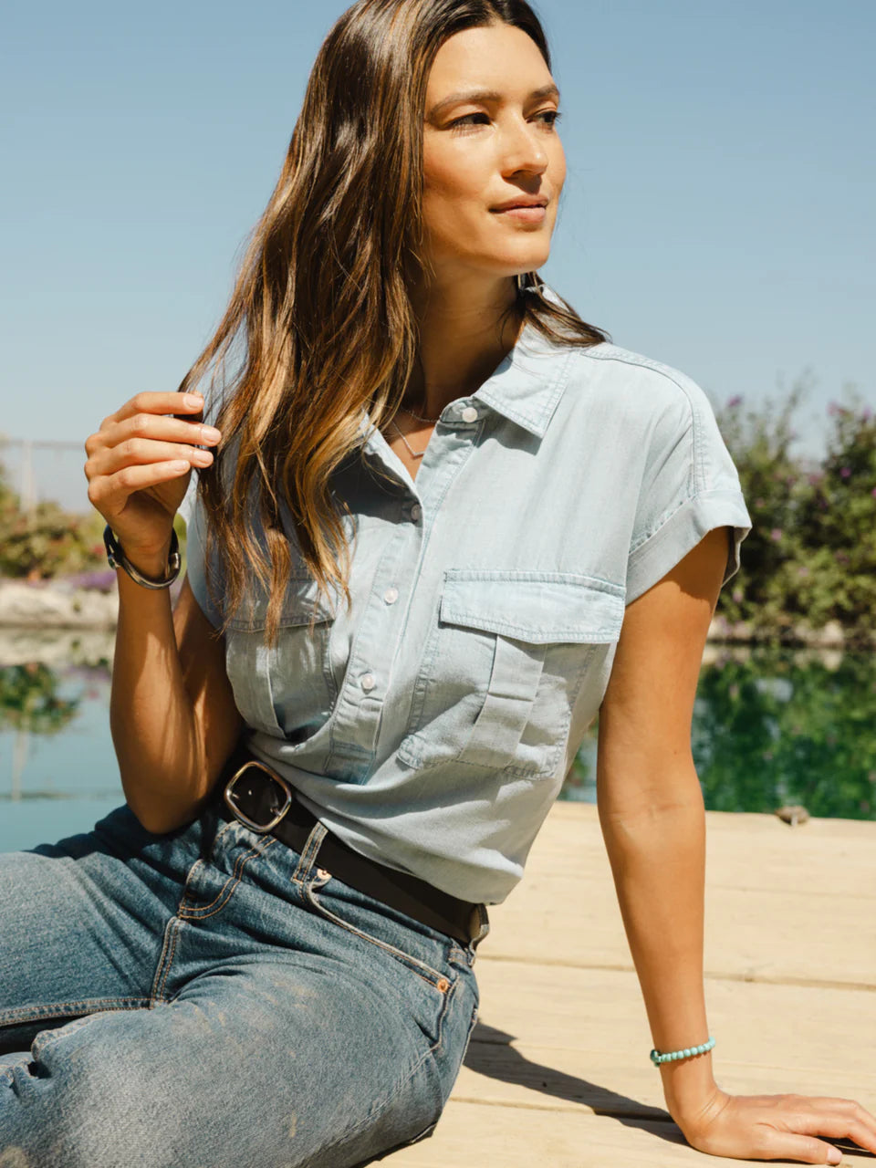 Denim Moore Top