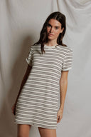 Perfect White Tee Nella Loop Terry Dress in Chocolate