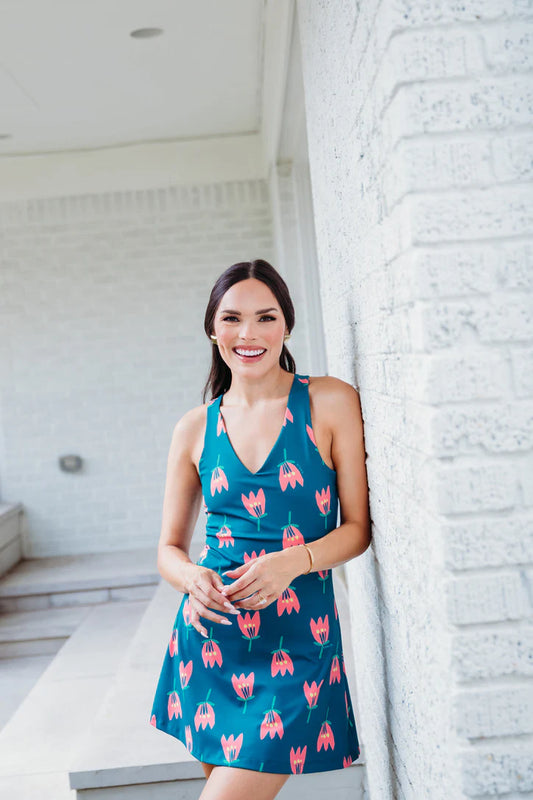 Poppy Athletic Vneck Kourtney Dress