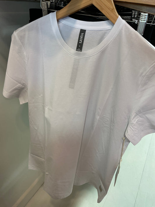 WV feather tee white