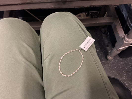 3mm montauk 14k gold and pearl bracelet