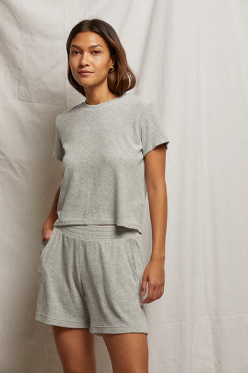 Cotton short sleeve crew neck terry