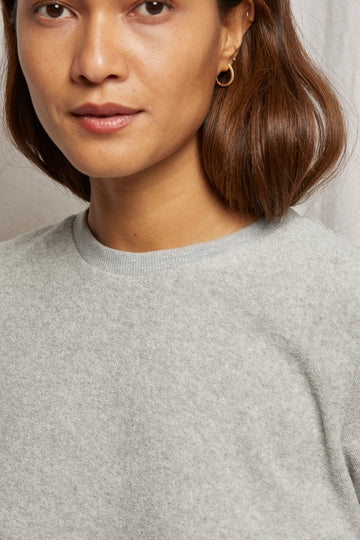 Cotton short sleeve crew neck terry