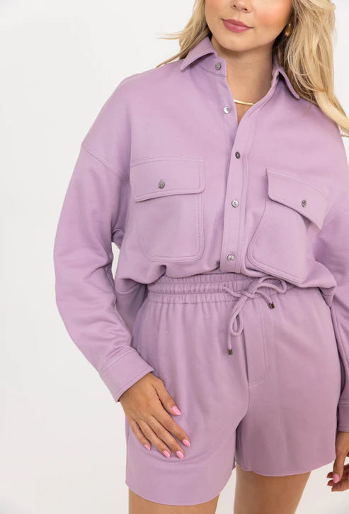 Solid French Terry Tie Short