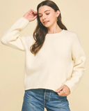 Sequin Round Neck Knit Sweater