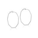 Amber eternity hoops brushed silver