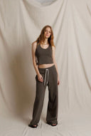 French Terry pocket pant Dark Olive