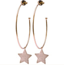 Phoenix star hoops rose gold