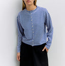 Two-Toned Blue Short Sleeve Sweater