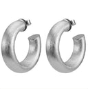 Small Chantal hoops brushed silver