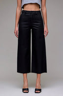 26’ Inseam High Rise Nori Cropped Super Wide Leg Black