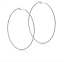 Lisa eternity hoops brushed silver