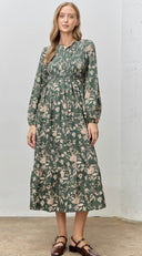 Long sleeve tiered maxi dress