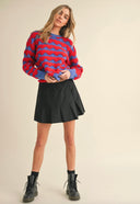 Embroidery Heart Crew Neck Sweater