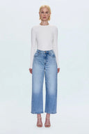 Kyra Ankle High Rise Bowed Ankle Jean