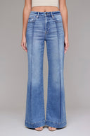 High rise wide comfort flare with pin tucks Happi
