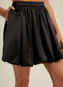 Satin Bubble Mini Skirt
