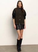 Club Varsity Jacket Olive Green