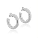 Small Chantal Hoops Shiny Silver