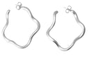 Wiggle Wiggle Hoops Brushed Silver
