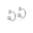 Roberta Hoops Shiny Silver