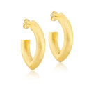 Stare Hoops Brushed Gold
