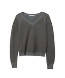 Zuri Reverse Fleece Raglan V Neck