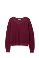 Zuri Reverse Fleece Raglan V Neck