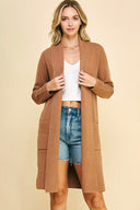 Camel Long Sleeve Cardigan