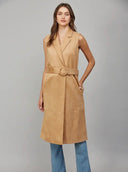 Suede Vest With Matching Belt