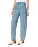 Evil Long Patch Pocket Barrel Jean in Brown Rice