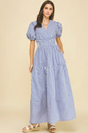 Striped Tiered Maxi
