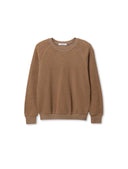Ziggy Reverse Fleece Shrunken Crew Mocha