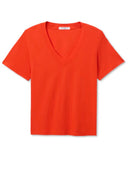 Hendrix Boxy Vneck Tee Tomato