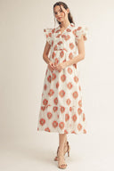 Floral Stamp Pattern Dress