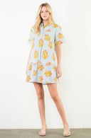 THML Short Sleeve Striped Floral Dress