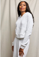 Perfect White Tee Waffle Zip Hoodie