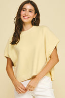 PINCH Yellow Dropped Shoulder Sweater Top