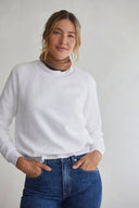 Perfect White Tee Ziggy Shrunken Crew in White