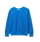 Perfect White Tee Ziggy Shrunken Crew in Cobalt