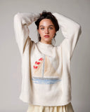 Bailey Rose Cream Sailboat Sweater