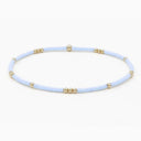 Erin Gray 2mm Newport Blue Gray + Gold Filled Bracelet 7inch