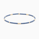 Erin Gray 2mm Newport Steel Blue + Gold Filled Bracelet 7inch