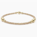Erin Gray Nantucket Shimmer Champagne Gold Filled Beaded Bracelet 7inch