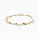 Erin Gray Petite Patterned Rice Pearl Bracelet with 3mm 14k Gold Beads 7inch