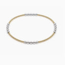 Erin Grey The Hamptons Alloy 2x3 14k Gold filled with Sterling Beaded Beaded Bracelet 7inch