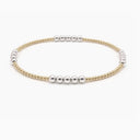 Erin Grey The Hamptons Alloy 2x4 14k Gold filled with Sterling Beaded Beaded Bracelet 7inch